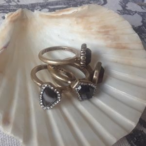 Crystal stackable rings